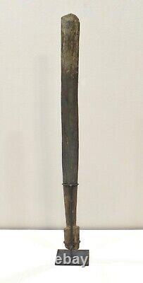 Papua New Guinea Wood Tribal Inscribed Club Milne Bay