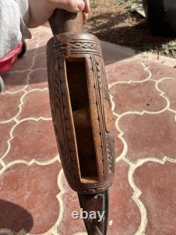 Papua New Guinea Wooden Slit Drum Vintage Hand Carved