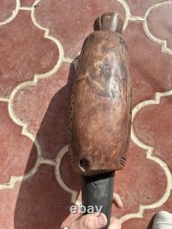 Papua New Guinea Wooden Slit Drum Vintage Hand Carved