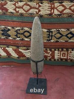 Papua New Guinea antique Axe Stone on stand