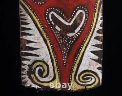 Petite écorce peinte, small painted sago bark, oceanic art, Papua New Guinea