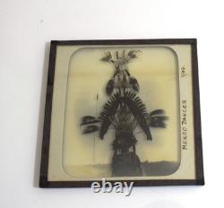 Photo TRIBAL DANCER AT MEKEO PAPUA NEW GUINEA DATED 1906 Magic Lantern Slide