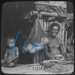 Photograph AISI TEERE DELENA PAPUA NEW GUINEA NO2 C1910 Magic Lantern Slide