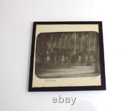 Photograph MEN ON STILTS KIVORI PAPUA NEW GUINEA DATED 1913 Magic Lantern Slide