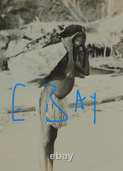 Photograph TATAHU DELENA PAPUA NEW GUINEA DATED 1907 ANTIQUE Magic Lantern Slide
