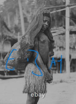 Photograph TATAHU VAILALA DELENA PAPUA NEW GUINEA DATED 1911 Magic Lantern Slide