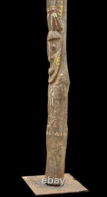 Poteau de case, house post, totem, oceanic art, papua new guinea