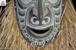 Powerful Fine Vintage Carved Tambanum House Mask, Angoram, PNG, Papua New Guinea