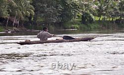 Proue de pirogue, canoe prow, sepik river, papua new guinea