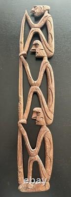 RARE 28 Papua New Guinea Asmat Tribe Wood Carved Bis Pole Sculpture