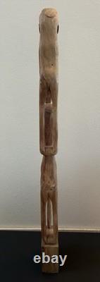 RARE 33 Papua New Guinea Asmat Tribe Wood Carved Bis Pole Sculpture Statue