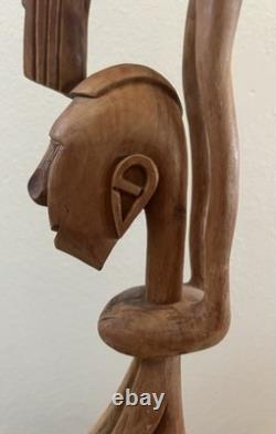 RARE 33 Papua New Guinea Asmat Tribe Wood Carved Bis Pole Sculpture Statue