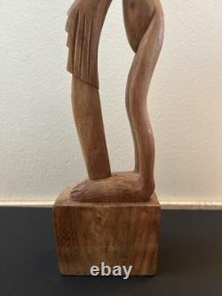 RARE 33 Papua New Guinea Asmat Tribe Wood Carved Bis Pole Sculpture Statue