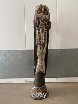 RARE Antique Old Tribal Oceanic Papua New Guinea Sepik Wood Statue Provenance