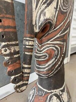 RARE Antique Old Tribal Oceanic Papua New Guinea Sepik Wood Statue Provenance