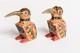 RARE East Sepik River, PAPUA NEW GUINEA, hand carved wood DWARF KINGFISHER BIRDS