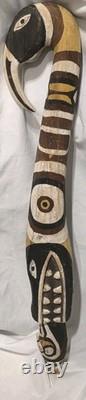 RARE Gogodala Ceremony Hook Wooden Papua New Guinea Tribal Indigenous Hand Made