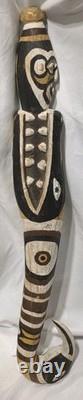 RARE Gogodala Ceremony Hook Wooden Papua New Guinea Tribal Indigenous Hand Made