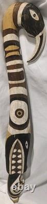 RARE Gogodala Ceremony Hook Wooden Papua New Guinea Tribal Indigenous Hand Made