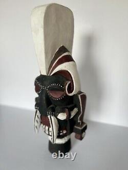 RARE Headhunter Malangan Head PNG New Guinea Oceanic Tiki Wood Totem Carving