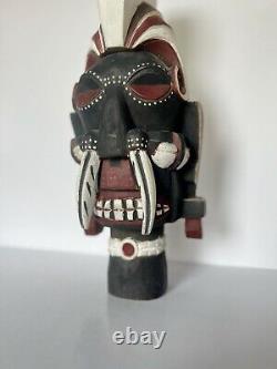 RARE Headhunter Malangan Head PNG New Guinea Oceanic Tiki Wood Totem Carving