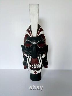 RARE Headhunter Malangan Head PNG New Guinea Oceanic Tiki Wood Totem Carving