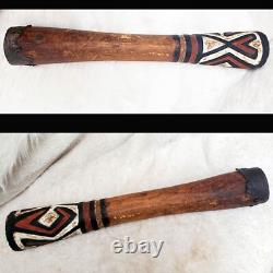 RARE Telefomin Kundu DRUM Papua New Guinea VTG TRIBAL Artifact 80s Decor Antique