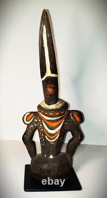 Rare 1920s Papua New Guinea Abelam Hornbill Totem Anthropomorphic Carved Wood