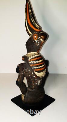 Rare 1920s Papua New Guinea Abelam Hornbill Totem Anthropomorphic Carved Wood