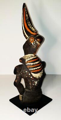 Rare 1920s Papua New Guinea Abelam Hornbill Totem Anthropomorphic Carved Wood