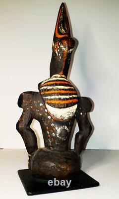 Rare 1920s Papua New Guinea Abelam Hornbill Totem Anthropomorphic Carved Wood