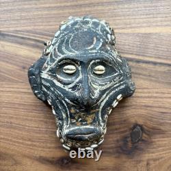 Rare Decorated Papua New Guinea Sepik River Turtle Shell Mask c1930s