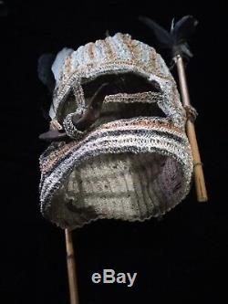 Rare Jipea Tribal Asmat Mask Papua New Guinea Head Hunter Irian Jaya Art