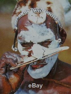 Rare Jipea Tribal Asmat Mask Papua New Guinea Head Hunter Irian Jaya Art