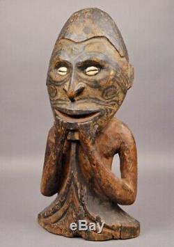 Rare OLD Museum Quality SEPIK ANCESTOR FIGURE Papua New Guinea PNG Great Patina