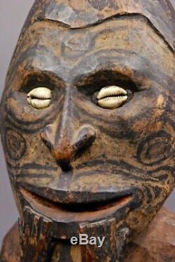 Rare OLD Museum Quality SEPIK ANCESTOR FIGURE Papua New Guinea PNG Great Patina