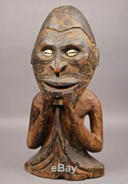 Rare OLD Museum Quality SEPIK ANCESTOR FIGURE Papua New Guinea PNG Great Patina