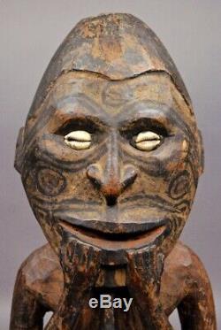 Rare OLD Museum Quality SEPIK ANCESTOR FIGURE Papua New Guinea PNG Great Patina