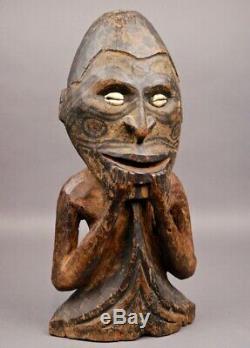 Rare OLD Museum Quality SEPIK ANCESTOR FIGURE Papua New Guinea PNG Great Patina