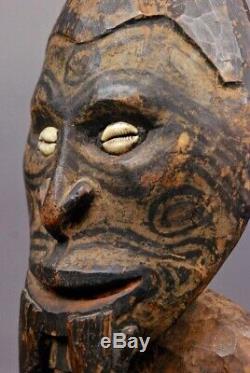 Rare OLD Museum Quality SEPIK ANCESTOR FIGURE Papua New Guinea PNG Great Patina