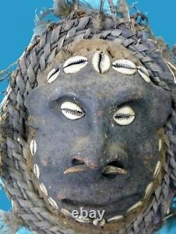 Rare Papua New Guinea Png Turtle Shell Mask Rattan Border