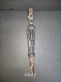 Rare Tribal Papua New Guinea Middle Sepik Oceanic Lime Ancestor Carving W Claw