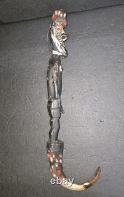 Rare Tribal Papua New Guinea Middle Sepik Oceanic Lime Ancestor Carving W Claw