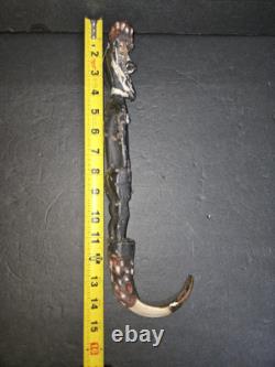 Rare Tribal Papua New Guinea Middle Sepik Oceanic Lime Ancestor Carving W Claw