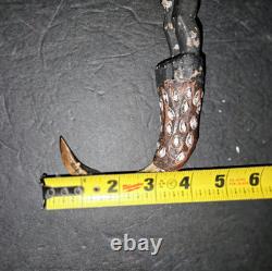 Rare Tribal Papua New Guinea Middle Sepik Oceanic Lime Ancestor Carving W Claw