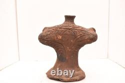 Rare VTG Figure Pottery Clay Papua New Guinea Yaul Lamu Heath Stand Statue