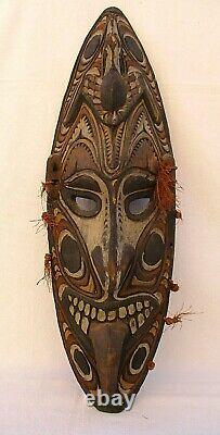 Rare Vintage Primitive Papua New Guinea Tribal Mask Man & Bird Very Large 31