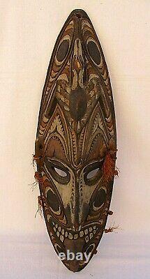 Rare Vintage Primitive Papua New Guinea Tribal Mask Man & Bird Very Large 31