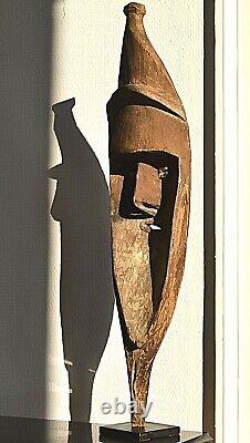 Rare authentic YUAT river mask tribal art sculpture Papua New Guinea spirit