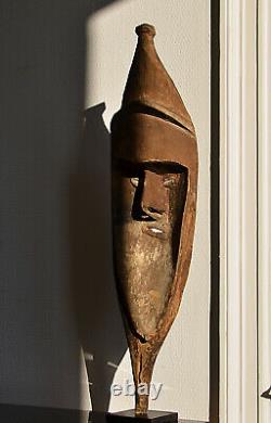 Rare authentic YUAT river mask tribal art sculpture Papua New Guinea spirit